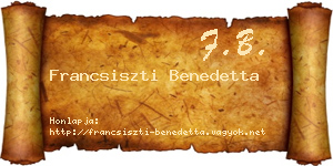 Francsiszti Benedetta névjegykártya